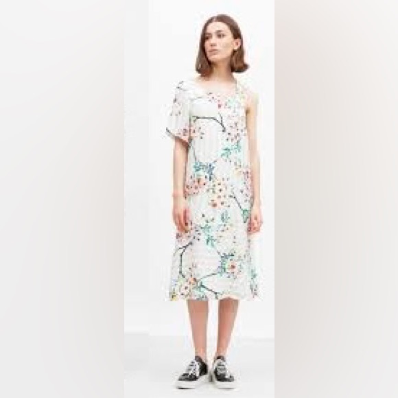 Paul and Joe silk floral midi dress sz S retail $1085 - Picture 2 of 8